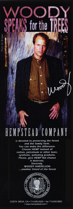 Woddy Harrelson HempTimes Ad