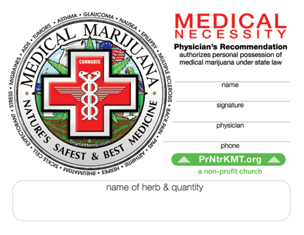 generic medical marijuana necessity card